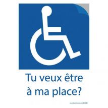Autocollant - Tu Veux Être À Ma Place ? Papier Autocollant - Manutan Collectivités