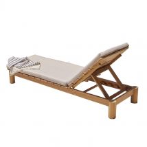 Bain De Soleil Bari Assise Et Structure Iroko + Coussin - Manutan Collectivités