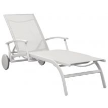 Bain De Soleil Elegance Tpep/alu Accoudoirs - Roues - Blanc - Manutan Collectivités