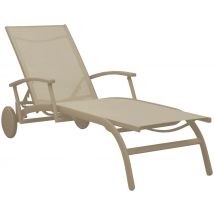 Bain De Soleil Elegance Tpep/alu Accoudoirs - Roues - Sable - Manutan Collectivités