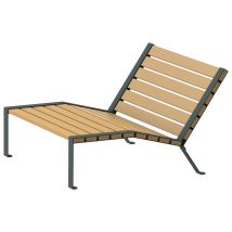 Bain De Soleil Forézien 2 Places - Gris 7012 - Manutan Collectivités
