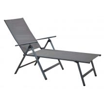 Bain De Soleil Lit Pliant Ciro Châssis Grey/assise Gris - Manutan Collectivités