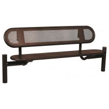 Banc Estoril 1.80 M Acier Pommeau Inox Brossé - Zinc Marron 8017 - Manutan Collectivités