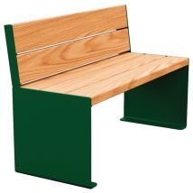 Banc Kub Acier/bois 1.20 M - Vert 6005/chêne Clair - Manutan Collectivités