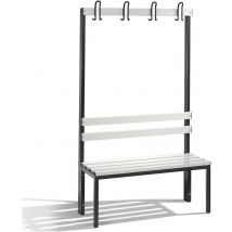 Banc Patère Pvc Cp - 4 Patères - Simple Face - Avec Dossier - 1000 M - Manutan Collectivités