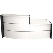 Banque D'accueil Bari Blanc - Avec Module D'accueil Gauche - Manutan Collectivités