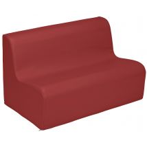 Banquette 2 Places Diabolo Adulte Tissu Pvc Coloris Rouge - Manutan Collectivités