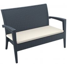 Banquette Miami - Anthracite Coussin Beige - Manutan Collectivités