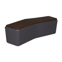 Banquette Rezo 3 Places Coussin Assise Tissu Enduit Pvc Coloris Chocolat - Manutan Collectivités