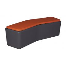 Banquette Rezo 3 Places Coussin Assise Tissu Enduit Pvc Coloris Orange - Manutan Collectivités