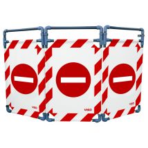 Barrière D'intervention Pvc 3 Vantaux Logo Sens Interdit - Viso - Manutan Collectivités