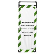 Barrière D'intervention Pvc Panneau 1,80m Travaux En Cours - Manutan Collectivités