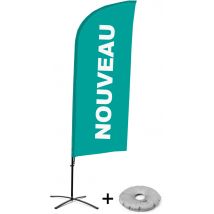 Beach Flag Avec Pied En Croix Nouveau - Français - Turquoise - Manutan Collectivités