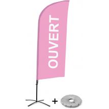 Beach Flag Avec Pied En Croix Ouvert - Français - Rose - Manutan Collectivités