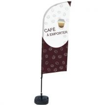 Beachflag Base Remplissable Coffee To Go Français - Showdown Displays - Manutan Collectivités