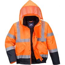 Blouson Haute Visibilité Bicolore Orange/bleu Marine Portwest T : M - Manutan Collectivités
