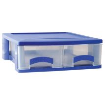 Boite De Rangement Modulaire 2 Tiroirs Polypropylène - Manutan Collectivités