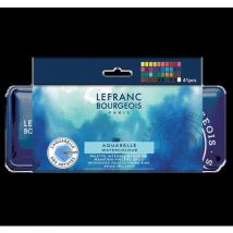 Boite Métal Aquarelle 40 Demi Godets Avec Pinceau - Manutan Collectivités