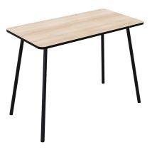 Bureau Home Office Peq Pied Métal 114x60 Noir/chêne - Manutan Collectivités