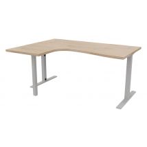 Bureau Idea Asymétrique 1 Pied Ret. À Gauche 160 Cm Orme/alu - Manutan Collectivités
