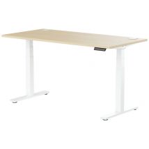Bureau Sema Électrique 200 X 80 Cm Chêne Clair/blanc - Manutan Collectivités