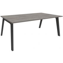 Bureau Steel Direction 180x100 Chêne Gris/carbone - Manutan Collectivités