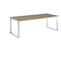 Bureau De Direction Pieds Cadre Métal Royal - 210cm - Noyer - Manutan Collectivités
