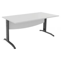 Bureau Droit Alma 140x80 Blanc/carbone - Manutan Collectivités