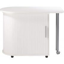 Bureau Gain De Place Cool 1 Tablette Coulissante 1 Rideau Blanc - Manutan Collectivités