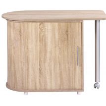 Bureau Gain De Place Cool 1 Tablette Coulissante 1 Rideau Chêne - Manutan Collectivités