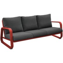 Canapé Antonino 3 Places - Rouge Coussin Gris - Manutan Collectivités