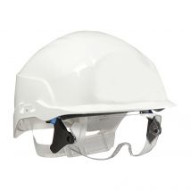 Casque De Protection+lunettes Intégrées Spectrum Taille 52-64 Cm Blanc - Manutan Collectivités