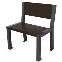 Chaise Elégance 65 Cm Marron - Pieds Laqués Anthracite 7016 - Manutan Collectivités