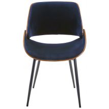 Chaise Mannix Velours Bleu - Manutan Collectivités