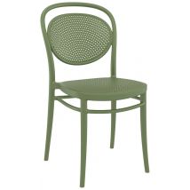 Chaise Marcel Polypropylène - Vert Olive - Manutan Collectivités