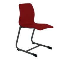 Chaise Opti+ Swing Hauteur 34 Cm, Petite Coque Bordeaux - Manutan Collectivités