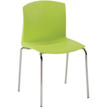 Chaise Pool 4 Pieds Chromés Coque Pistache - Manutan Collectivités