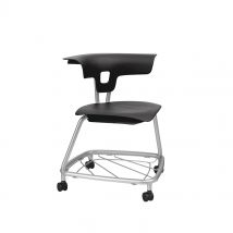 Chaise Ruckus Sur Roulettes Avec Panier Rangement, Assise Coloris Noir - Manutan Collectivités