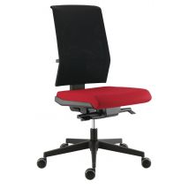 Chaise Tela Haut Dossier Résille Synchrone Plus Assise Tissu Coloris Rouge - Manutan Collectivités