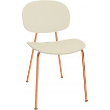 Chaise Tondina Cuivrée Ass/dos Simili Cuir Beige - Manutan Collectivités