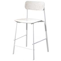 Chaise De Bar Ella Hauteur 65 Cm Balt/acier - Blanc - Manutan Collectivités