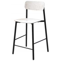 Chaise De Bar Ella Hauteur 65 Cm Balt/acier - Blanc/noir - Manutan Collectivités