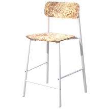 Chaise De Bar Ella Hauteur 65 Cm Balt/acier - Blond/blanc - Manutan Collectivités
