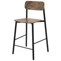 Chaise De Bar Ella Hauteur 65 Cm Balt/acier - Brun/noir - Manutan Collectivités