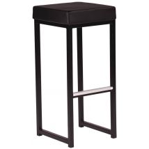 Chaise Haute Kubo Bar Noir Assise Simili Cuir - Manutan Collectivités