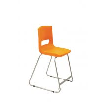 Chaise Haute Postura+ Hauteur Assise 56 Cm Coloris Mandarine - Manutan Collectivités