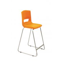 Chaise Haute Postura+ Hauteur Assise 68,5 Cm Coloris Mandarine - Manutan Collectivités