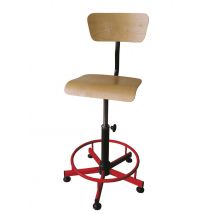 Chaise Haute Dessinateur Avec Barre Repose-pieds, Jaune - Manutan Collectivités
