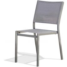Chaise Jardin Empilable Stockholm En Textilène+ Gris Anthracite - Manutan Collectivités