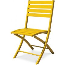 Chaise Jardin Pliante Marius Jaune Moutarde - Manutan Collectivités